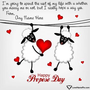 Funny Propose Day Quote For Girlfriend With Name