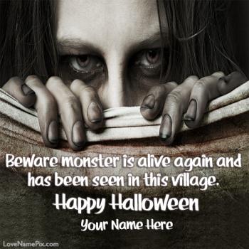 Halloween Zombie Girl With Name