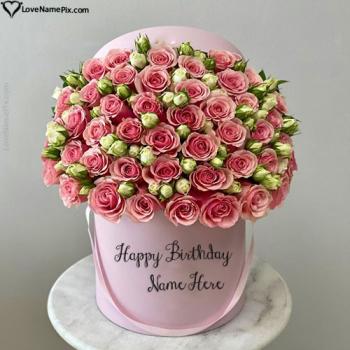 Happy Birthday Flowers Name Wish With Name