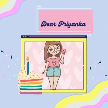 Happy Birthday GIF Free Images With Name Priyanka For Whatsapp With Name