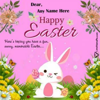Happy Easter Quotes Wishes Image Card Eggs With Name
