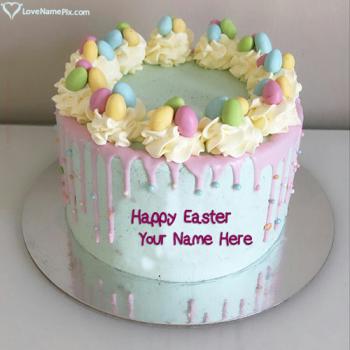 Happy Easter Wishes Cake Images With Name