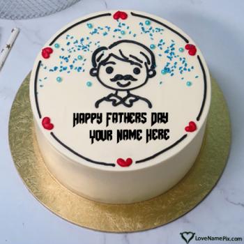 Happy Fathers Day Cake Design With Name
