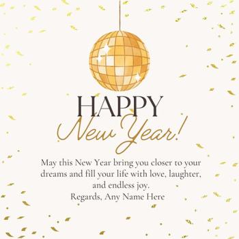Happy New Year Greeting Card Making For Facebook WhatsApp With Name