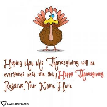 Happy Thanksgiving Wishes For Everyone With Name