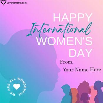 Happy Women Day Wishes Image Free Download With Name