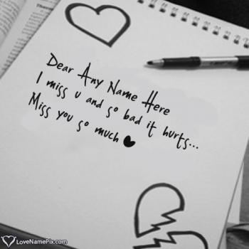 I Miss U Images With Quotes With Name