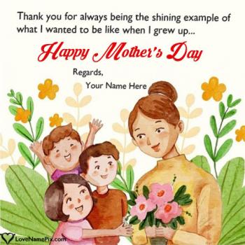 Latest Mothers Day Greeting Card Picture Free Download With Name