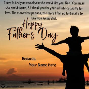 Lovely Happy Fathers Day Wishes Images With Name