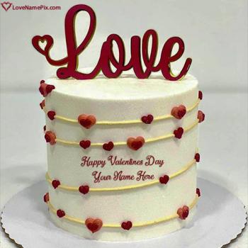 Lover Valentine Day Cake Ideas For Him With Name