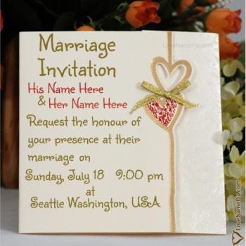 Marriage Invitation Cards Designs Online With Name