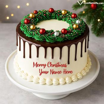 Merry Christmas Cake Decorating Ideas Pictures With Name