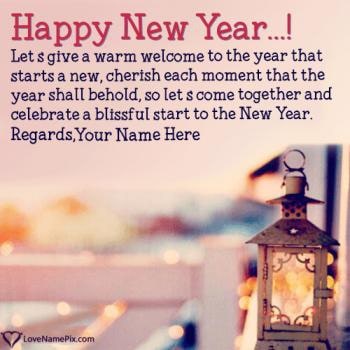 New Year Wishes Friends And Family With Name