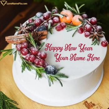 Nice Happy New Year Cake Topper With Name