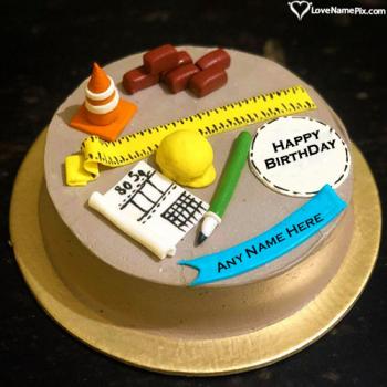 Online Happy Birthday Cake For Engineers Free Download With Name