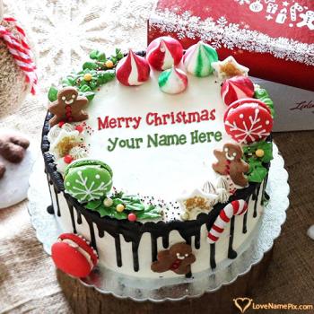 Online Maker Christmas Cake With Name