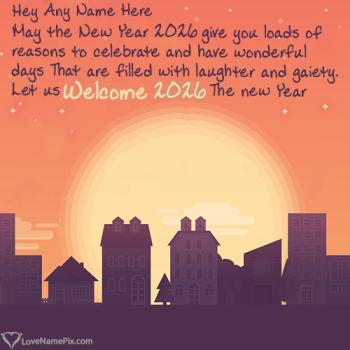 Personalized Welcome 2026 Message And New Year Greetings With Name