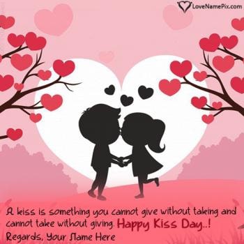 Romantic Happy Kiss Day Images With Name