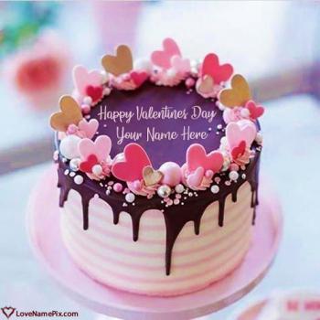 Romantic Happy Valentine Day Cake Online With Name