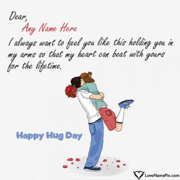 Romantic Hug Day Wishes Quotes Message With Name