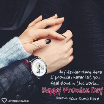 Romantic Promise Day Greetings With Name