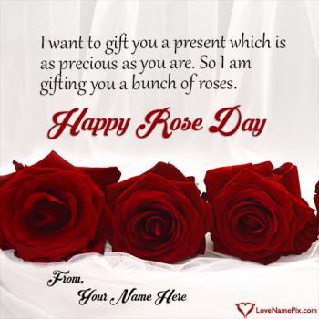 Romantic Rose Day Image Free Download With Name