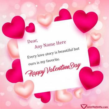 Romantic Valentine Day Message For Lovers With Name