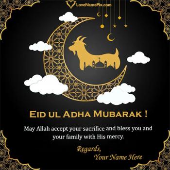 Special Online Eid ul Adha Mubarak Wishes Pic With Name
