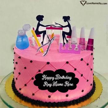 Stylish Nail Artist Birthday Cake For Nail Art Lovers Free Download With Name