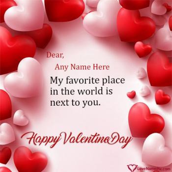 Sweet Happy Valentine Day Quote For Girlfriend With Name