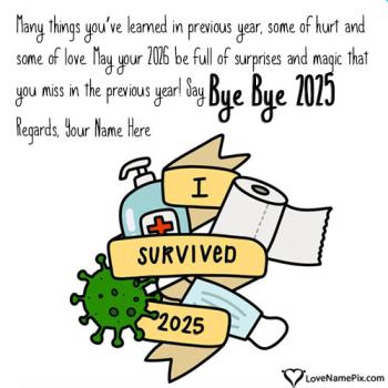 Time to Say Bye Bye 2025 Quotes for Facebook Instagram Stories With Name