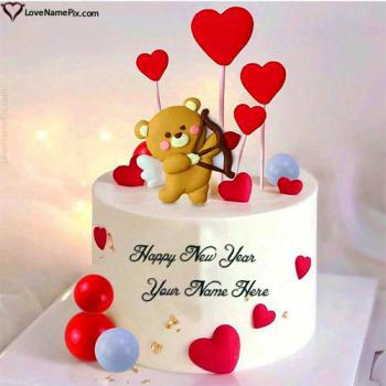 Trendy Happy New Year Cake Design Generator With Name