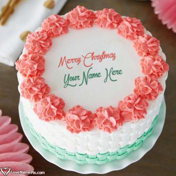 Wishes Merry Christmas Cake Images With Name