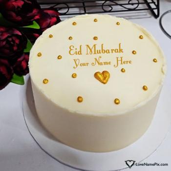 Write Name on Eid Mubarak Cake and Download HD Eid Cake With Name