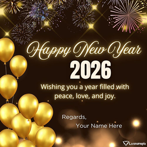Amazing Happy New Year Wishes Online For Lovers With Name