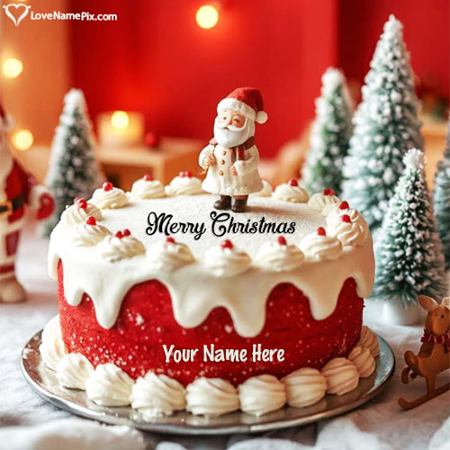 Amazing Merry Christmas Cake Idea With Name