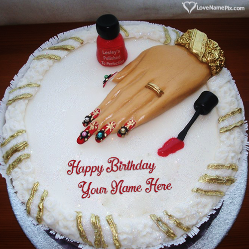 Baddie Birthday Nail Designs Cake With Name