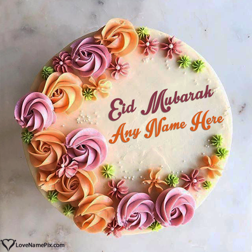 Beautiful Eid Mubarak Cake Images With Name