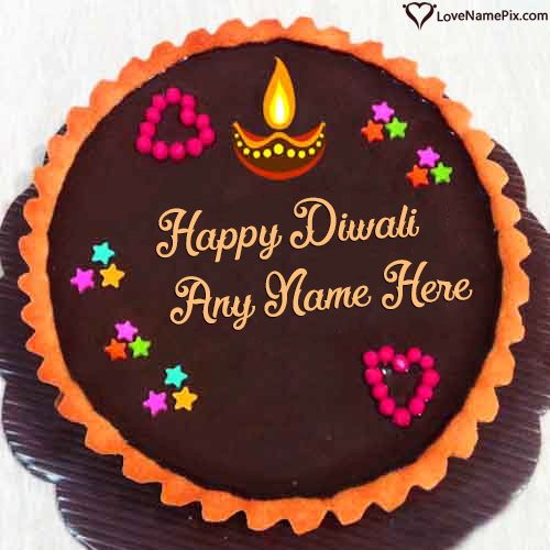 Beautiful Happy Diwali Cake Wishes With Name