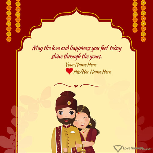 Beautiful Indian Husband Wife Name Combination for Wedding With Name