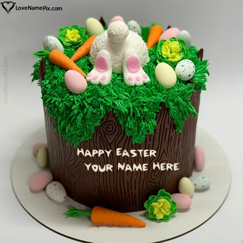 Best Easter Wishes Cake Decorations With Name