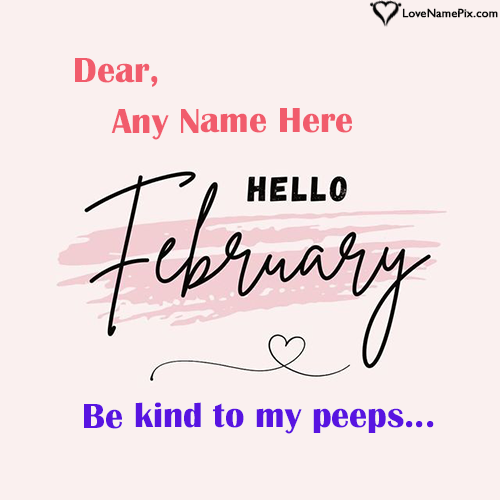 Best Happy February Wishes For Lovers With Name