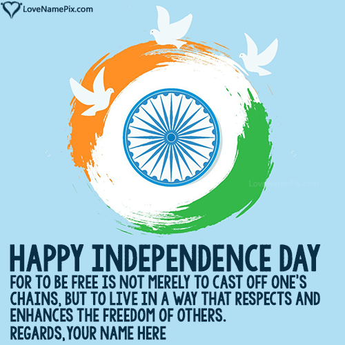 Best Image Of Happy Independence Day India With Name
