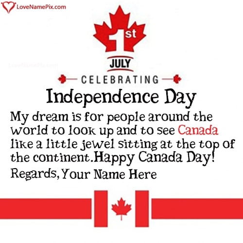 Canada Day Wishes Messages With Name