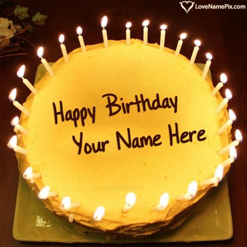 Candles Birthday Cake Generator For Boys With Name