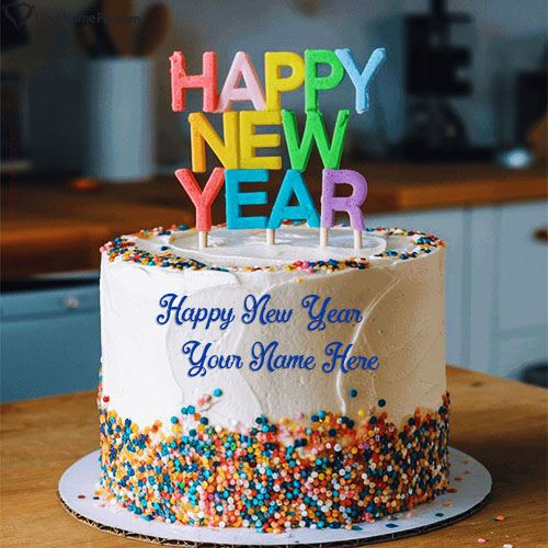 Celebration Cake Image Happy New Year Eve Cake With Name
