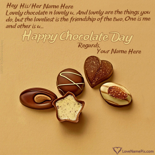 Chocolate Day Wishes For Lovers With Name