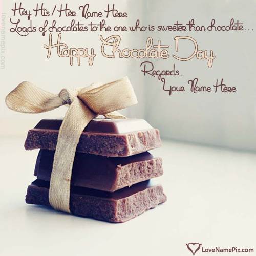 Chocolate Day Wishes Quotes With Name
