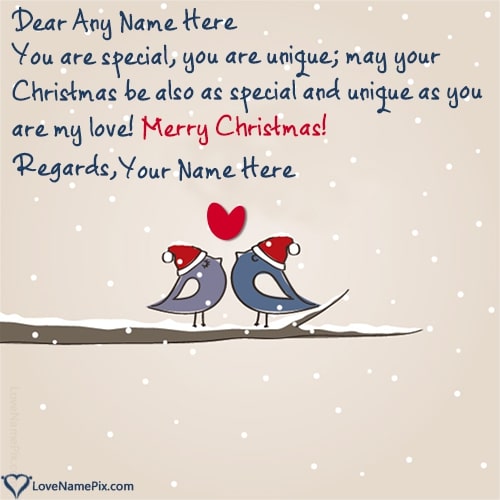 Christmas Greeting Messages For Lover With Name