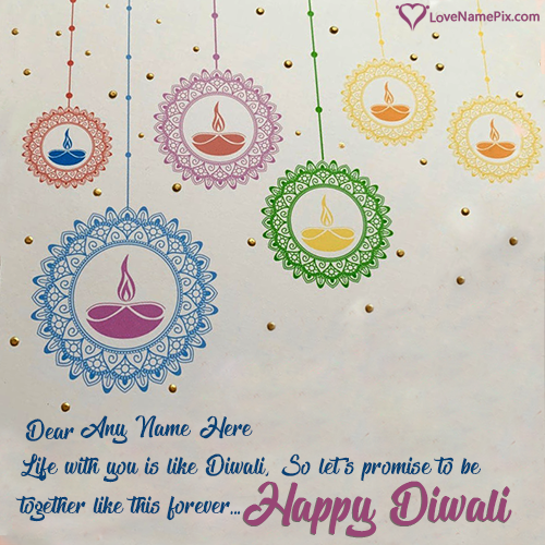 Create Online Diwali Greeting Card With Name